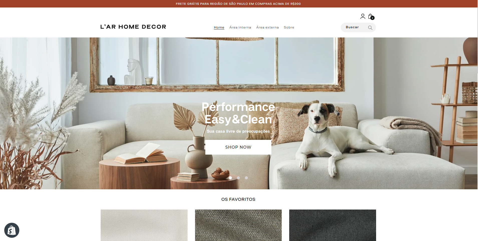 lar home decor homepage